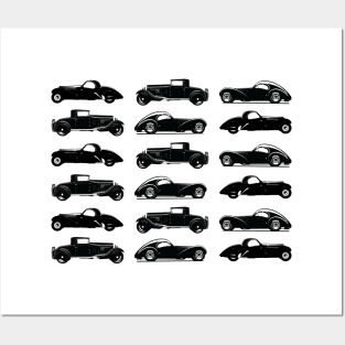 Retro Car Seamless Pattern Posters and Art